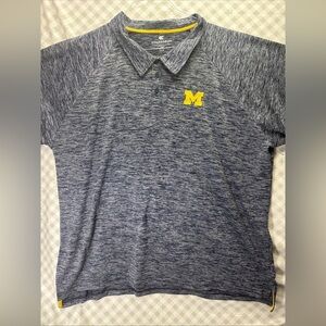 Michigan Wolverines Colosseum Big & Tall Down Swing Polo - Navy